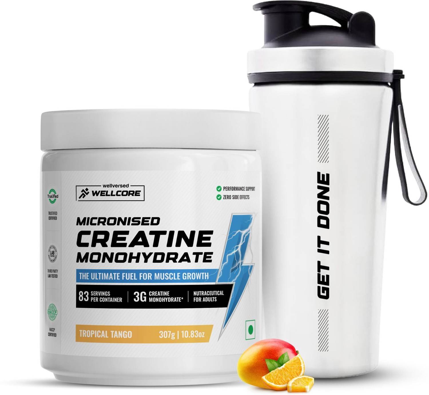 Wellcore Creatine Monohydrate + Steel Shaker - Image 1