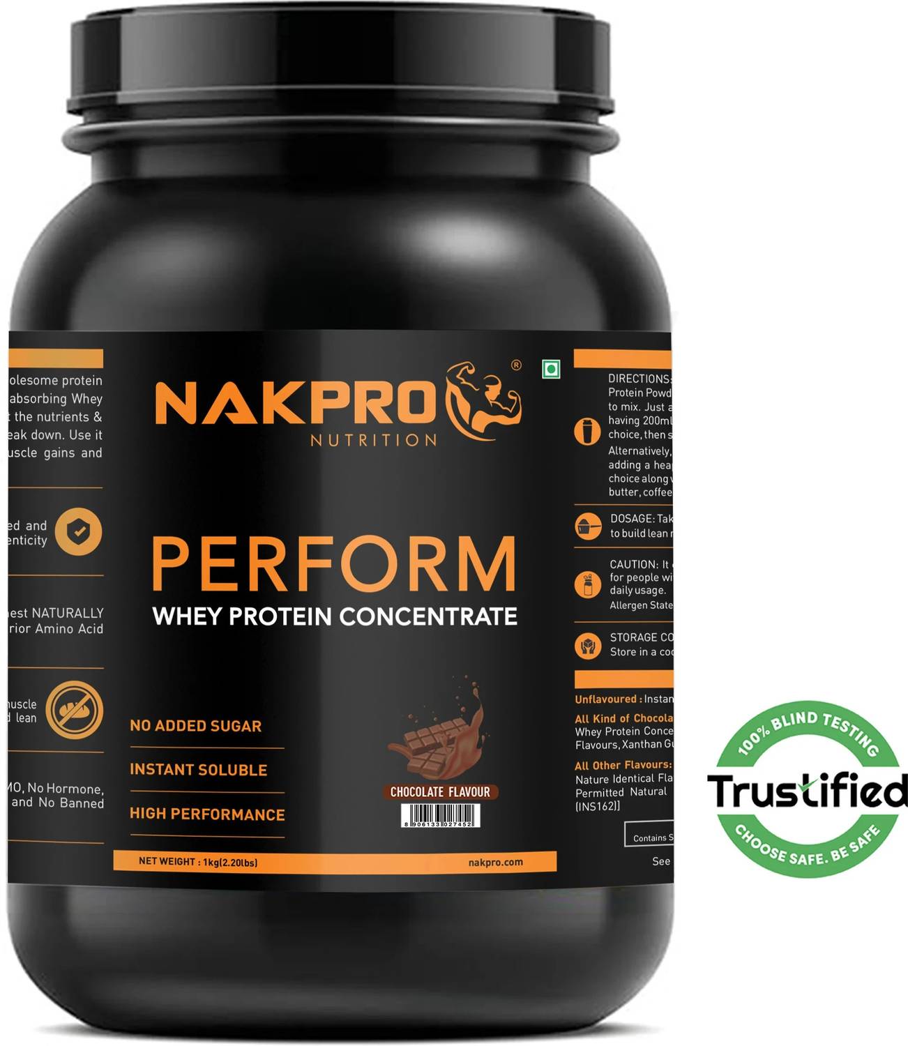 Nakpro Perform Whey Protein Concentrate, 24g