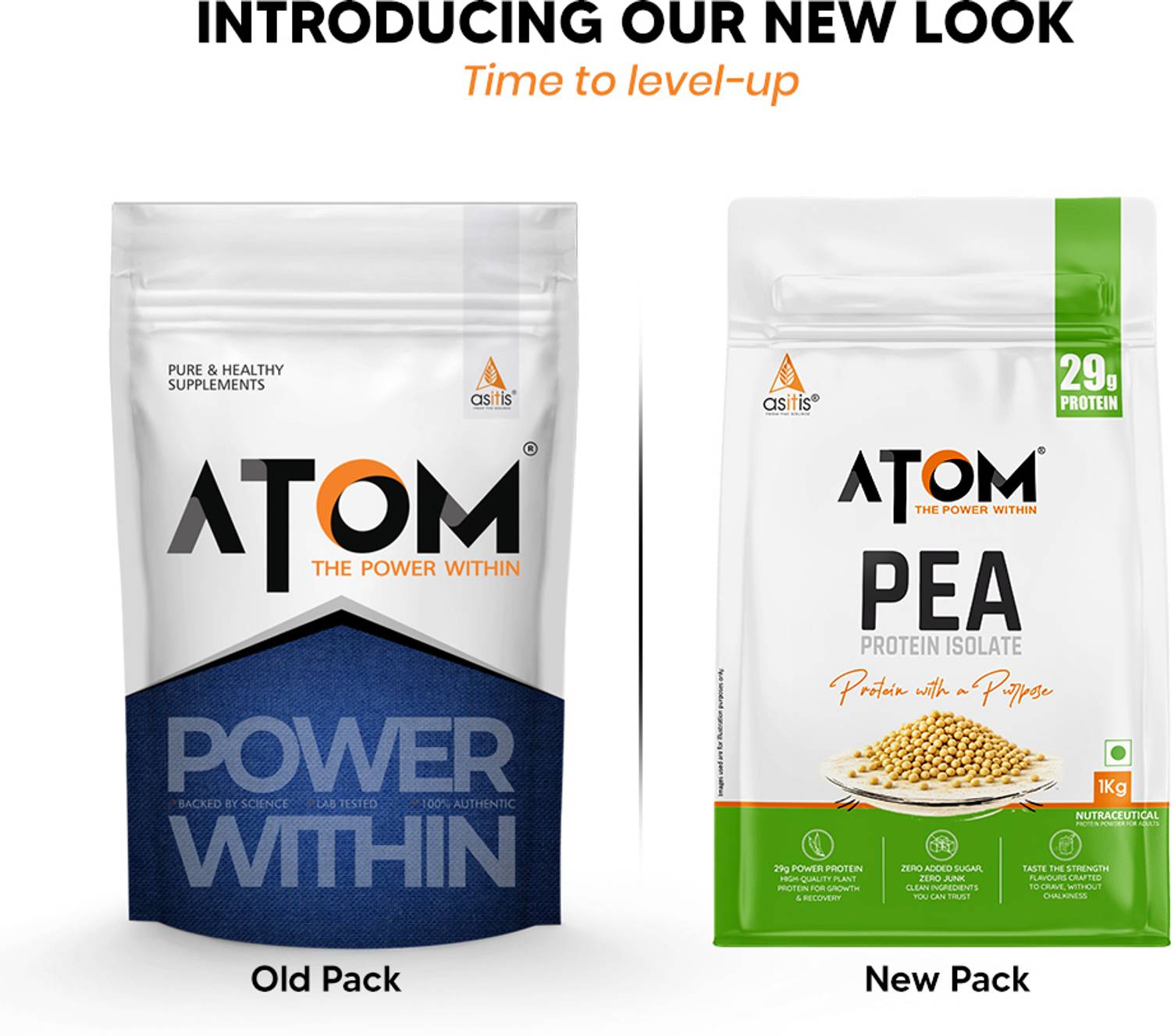 AS-IT-IS Nutrition Atom Pea Protein 1 kg - Image 2