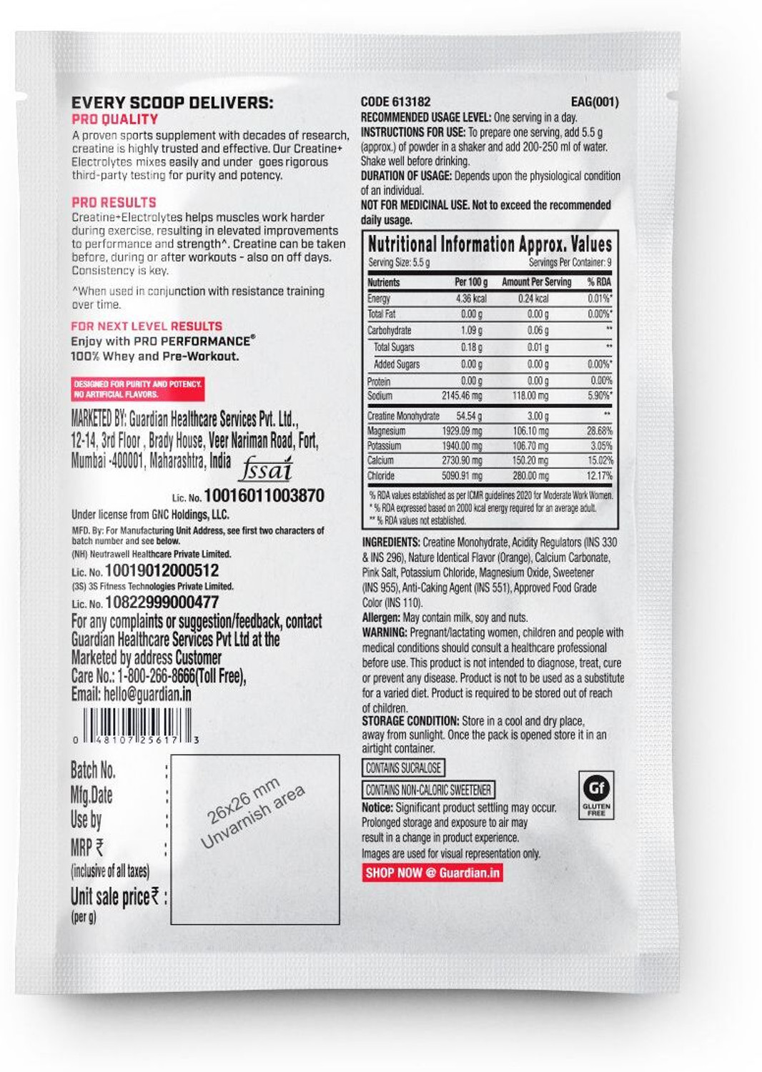 Image of GNC Creatine+ Electrolytes | Creatine + Sodium, Potassium, Calcium, Magnesium Creatine