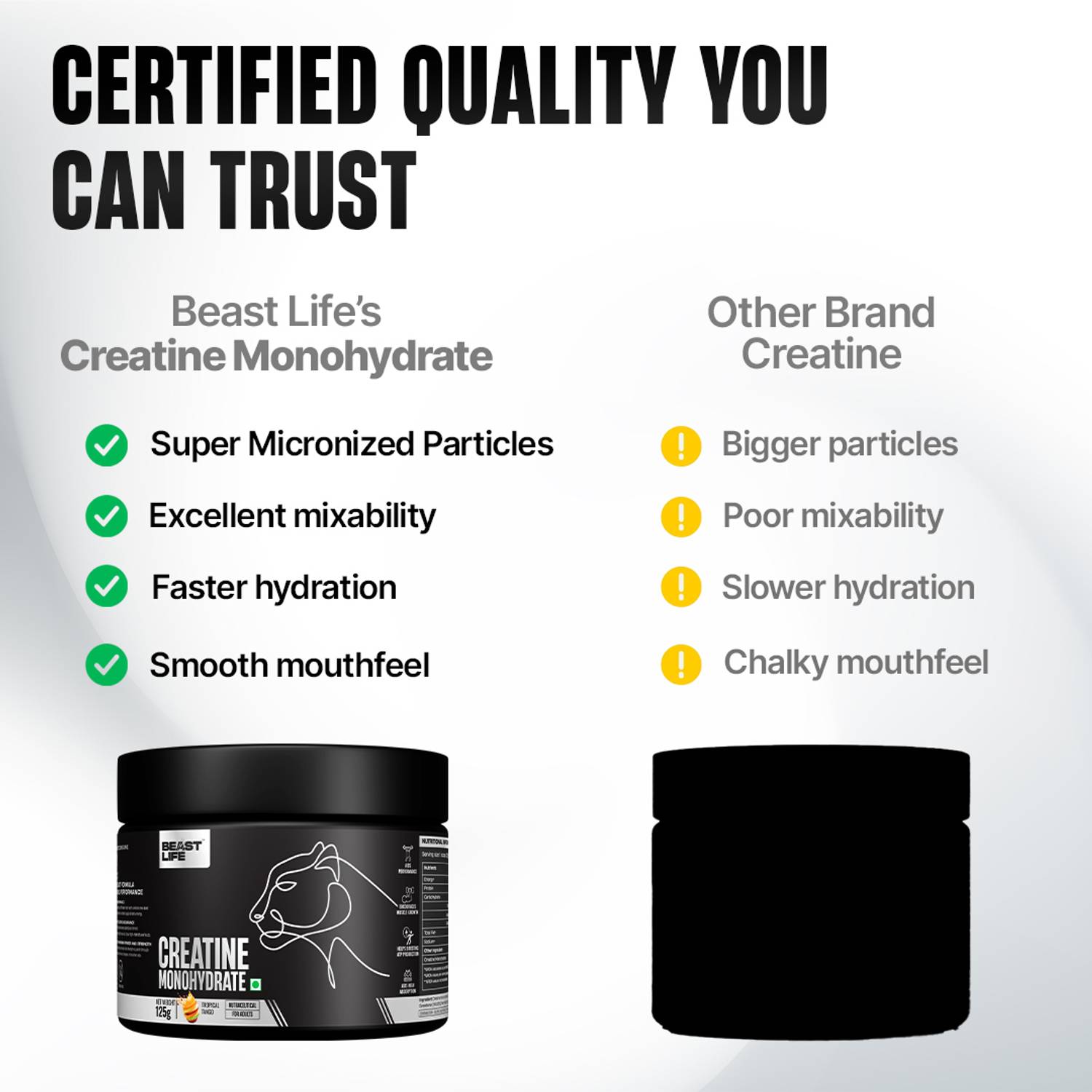 BeastLife Monohydrate Creatine 125g - Image 4
