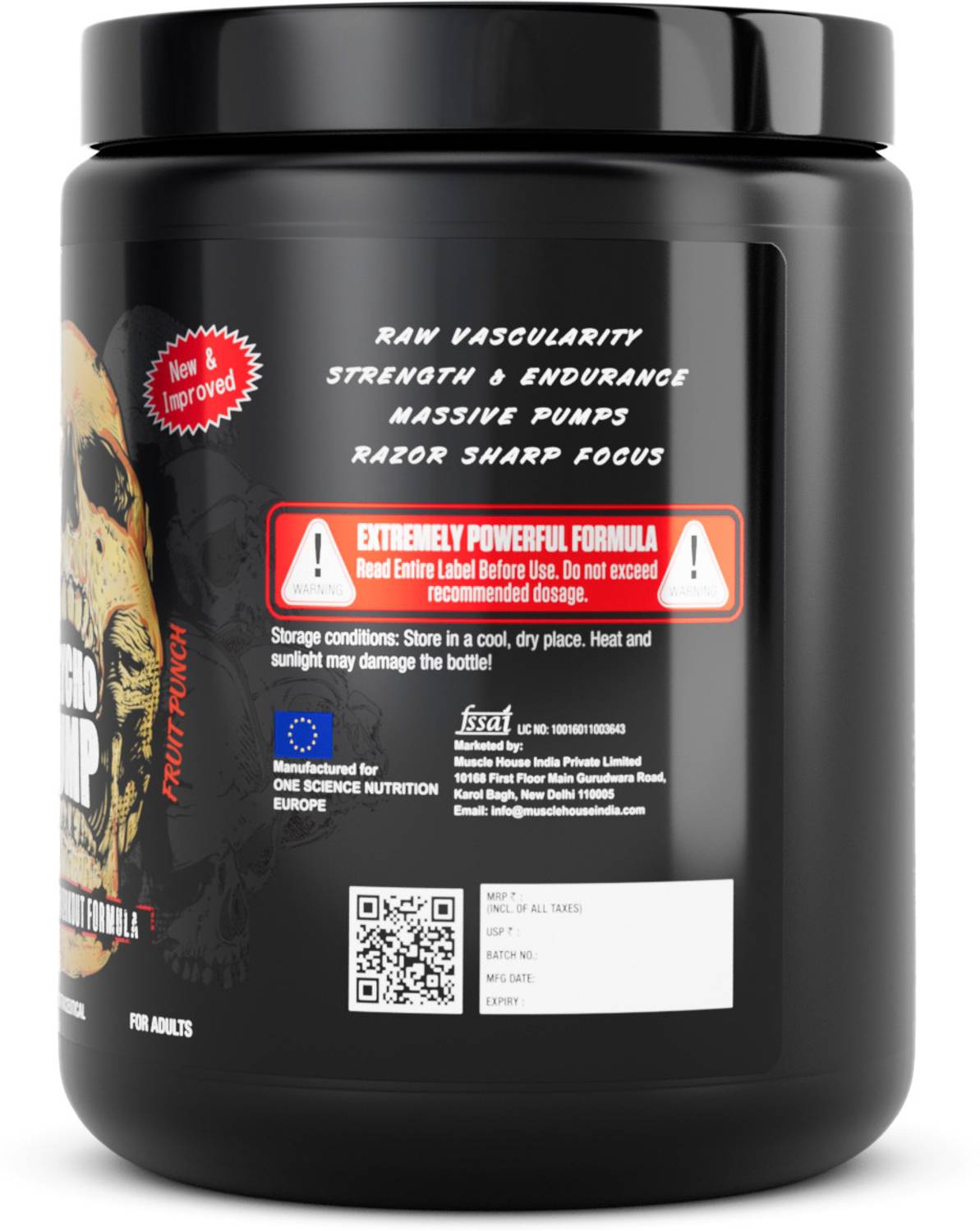 One Science Nutrition Psycho Pump Extreme Pre Workout Powder 15 - Image 3
