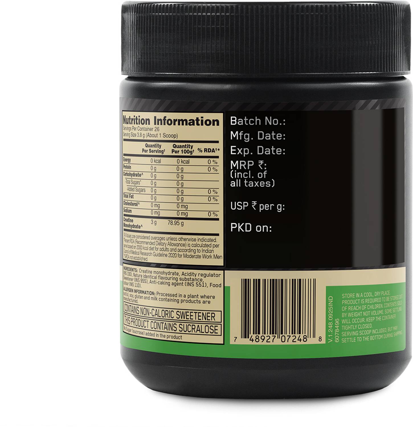 Optimum Nutrition Micronized Creatine Powder 100g - Image 2
