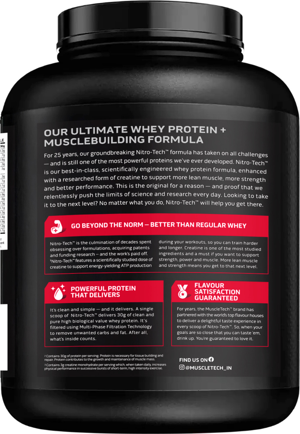 Image of Muscletech Nitrotech Ripped,1.72 Kg (3.8Lbs),Chocolate Fudge BrownieLow Fat Whey Protein