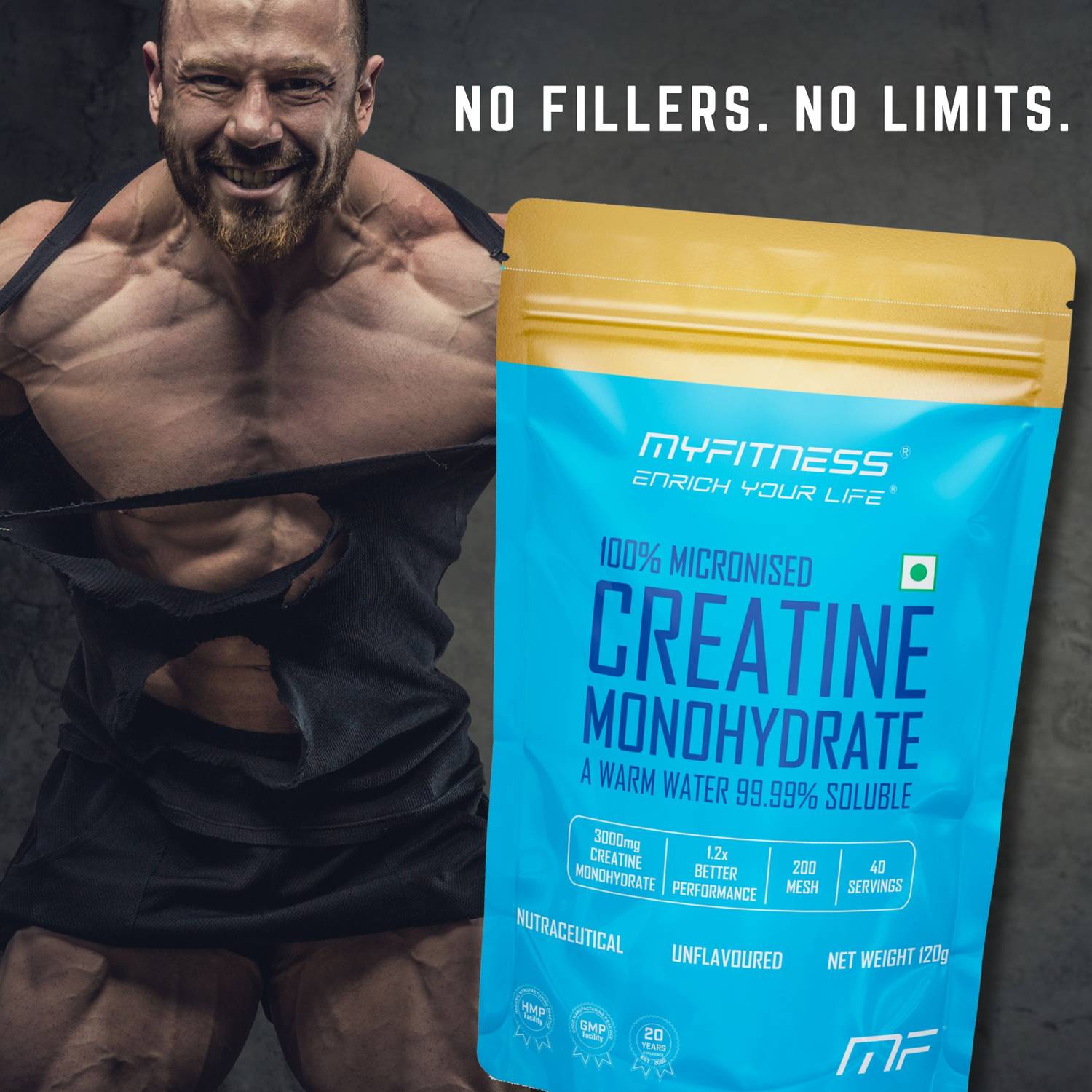 MYFITNESS Monohydrate Creatine Powder 40 Servings - Image 5