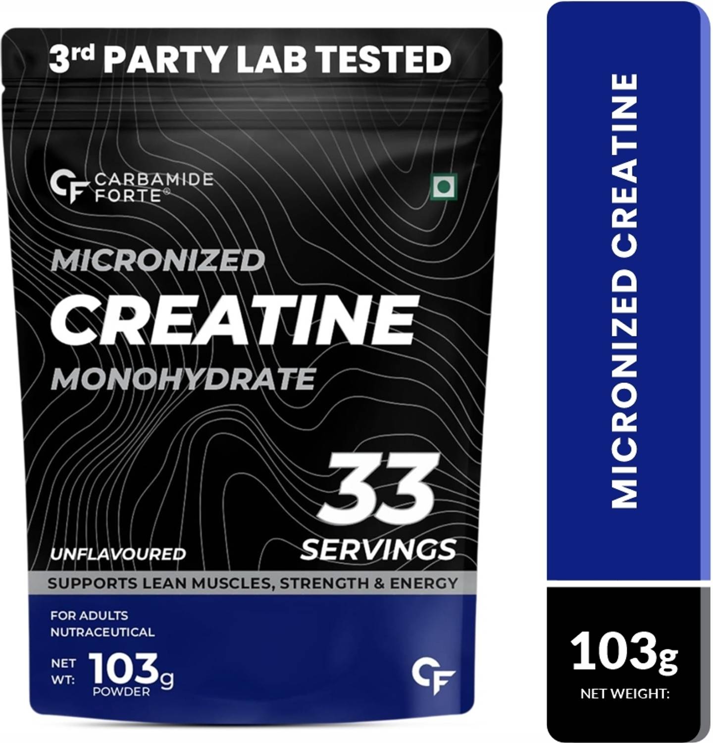 CARBAMIDE FORTE Micronized Creatine Monohydrate | Supplements For Strength & Energy | Lab Tested Creatine