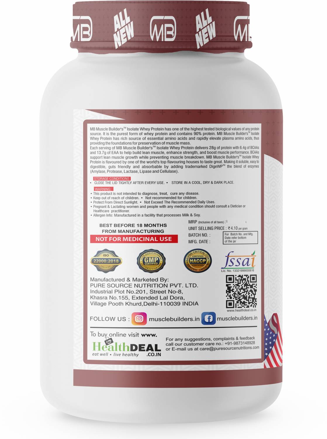 MB Muscle Builder's Pure Protein Isolate - Image 3