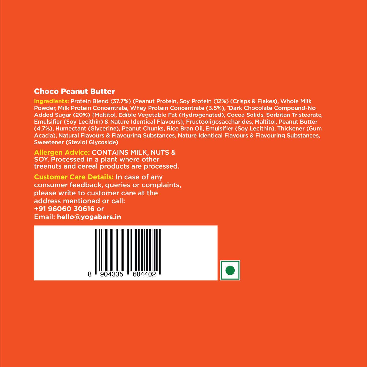 Image of Yogabar 20g Protein Bar Power up, Choco Peanut Bar Nutrition Bars