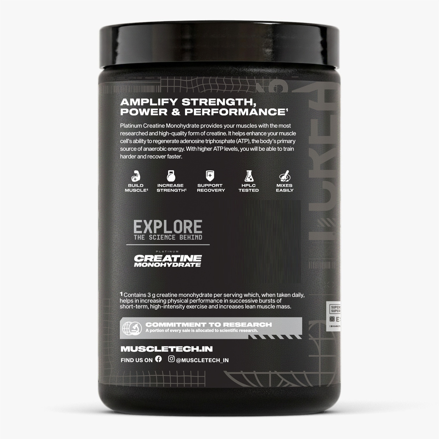 Image of Muscletech Platinum Creatine Monohydrate Micronized Powder | 3 g Creatine per Serving Creatine