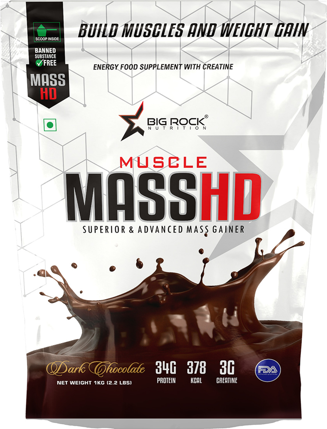 Image of BIG ROCK NUTRITION Advance Mass HD Gainer Weight Gainers /Mass Gainers