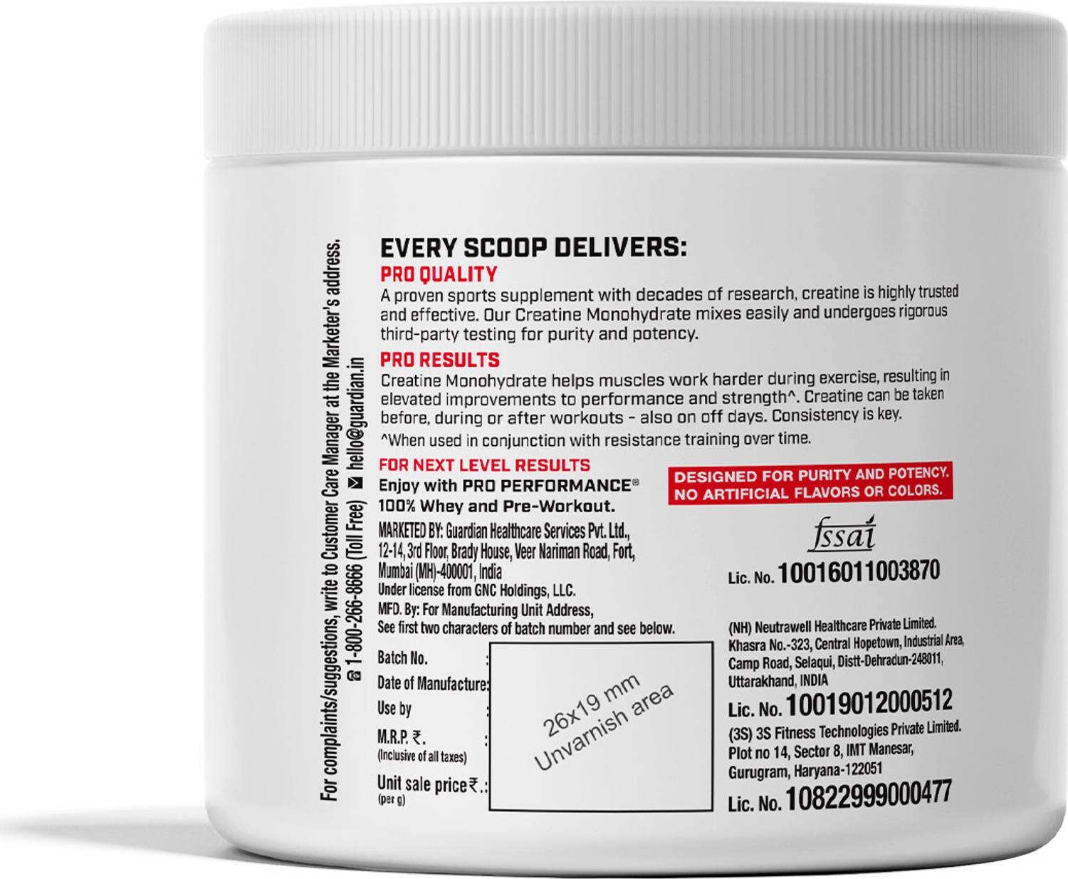 GNC Creatine Monohydrate 750ml with Black Shaker - Image 4
