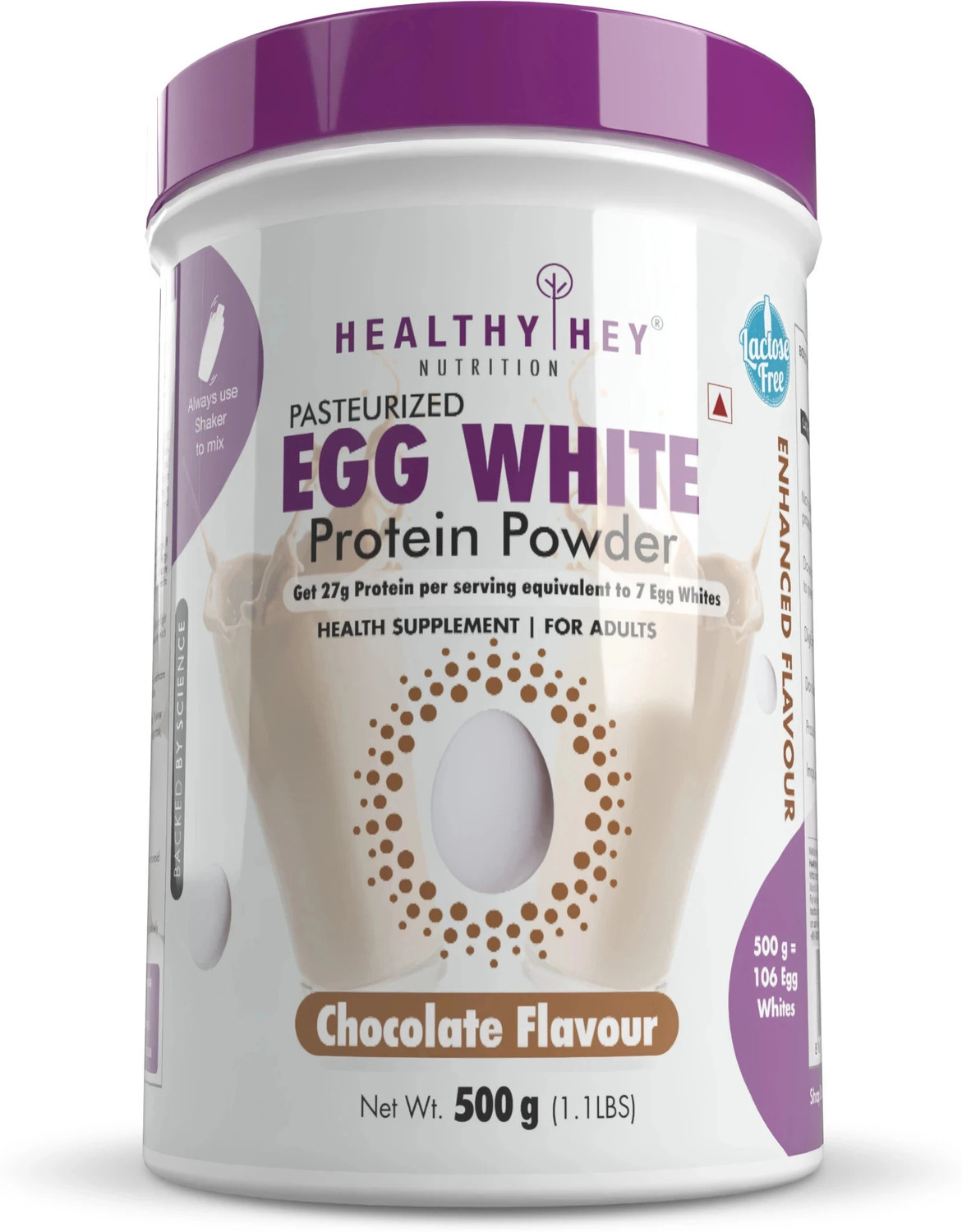 Image of HealthyHey Egg White Protein Lactose-free (Chocolate) Protein Blends