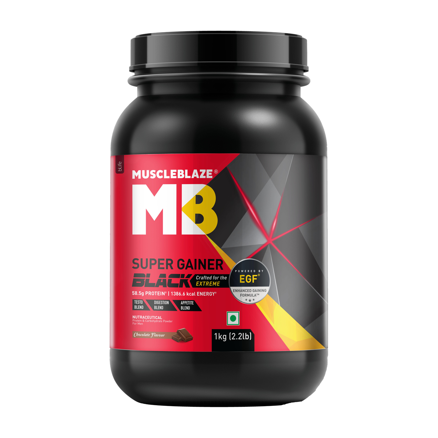 MUSCLEBLAZE Super Black Weight Gainer 1 kg