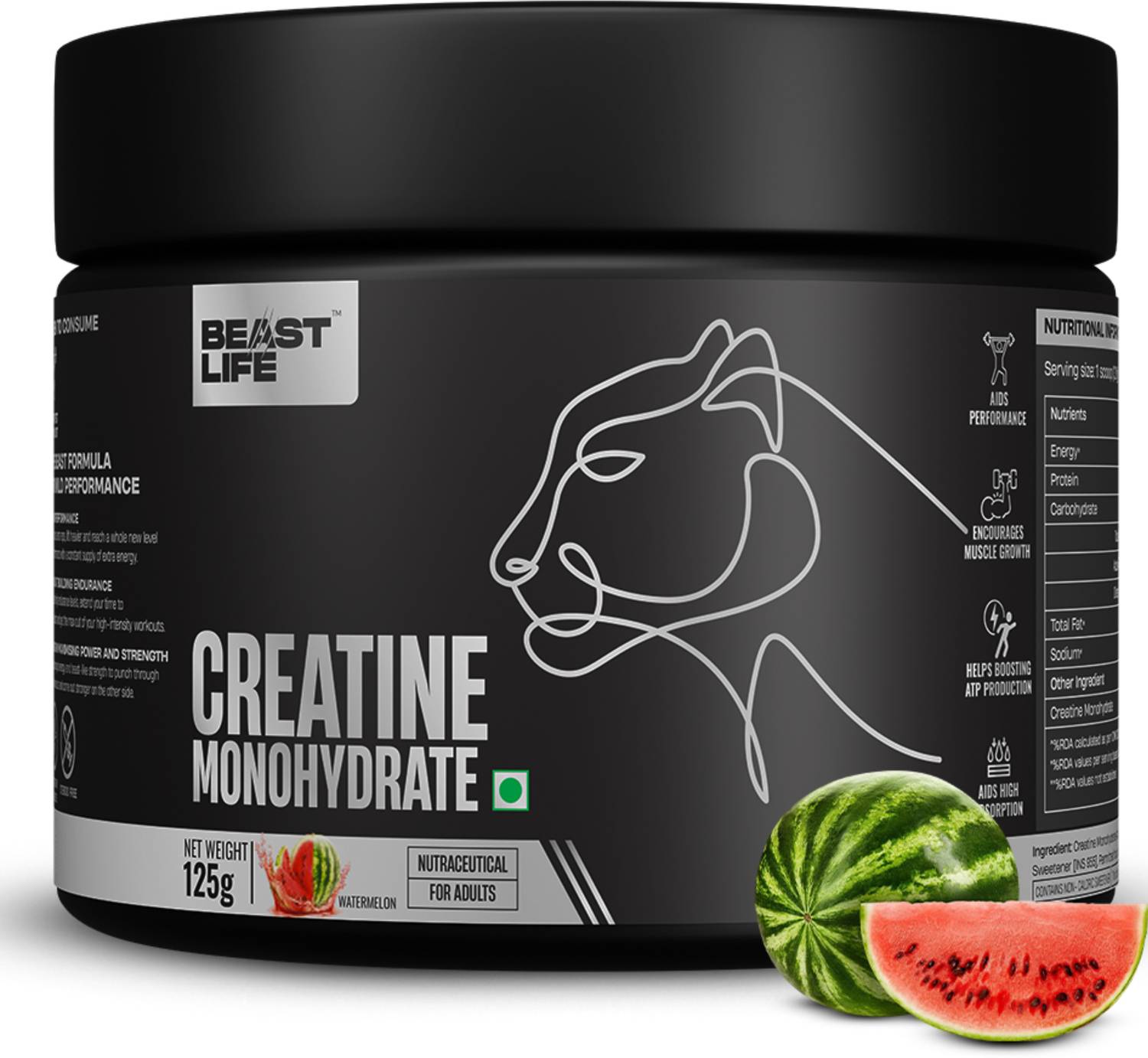 BeastLife Creatine Monohydrate 33 Servings - Image 1