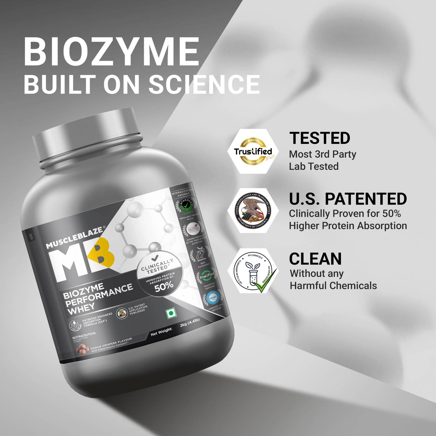 MUSCLEBLAZE Biozyme Whey Protein 25g - Image 3