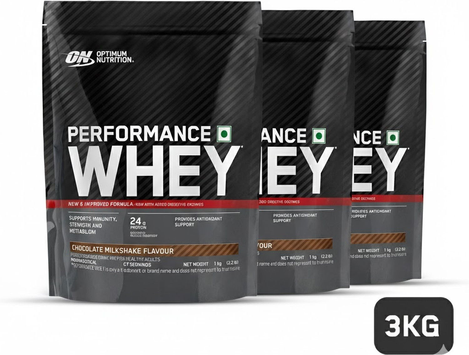 Image of Optimum Nutrition Performance Whey Protein Powder (Pack of 3) Whey Protein