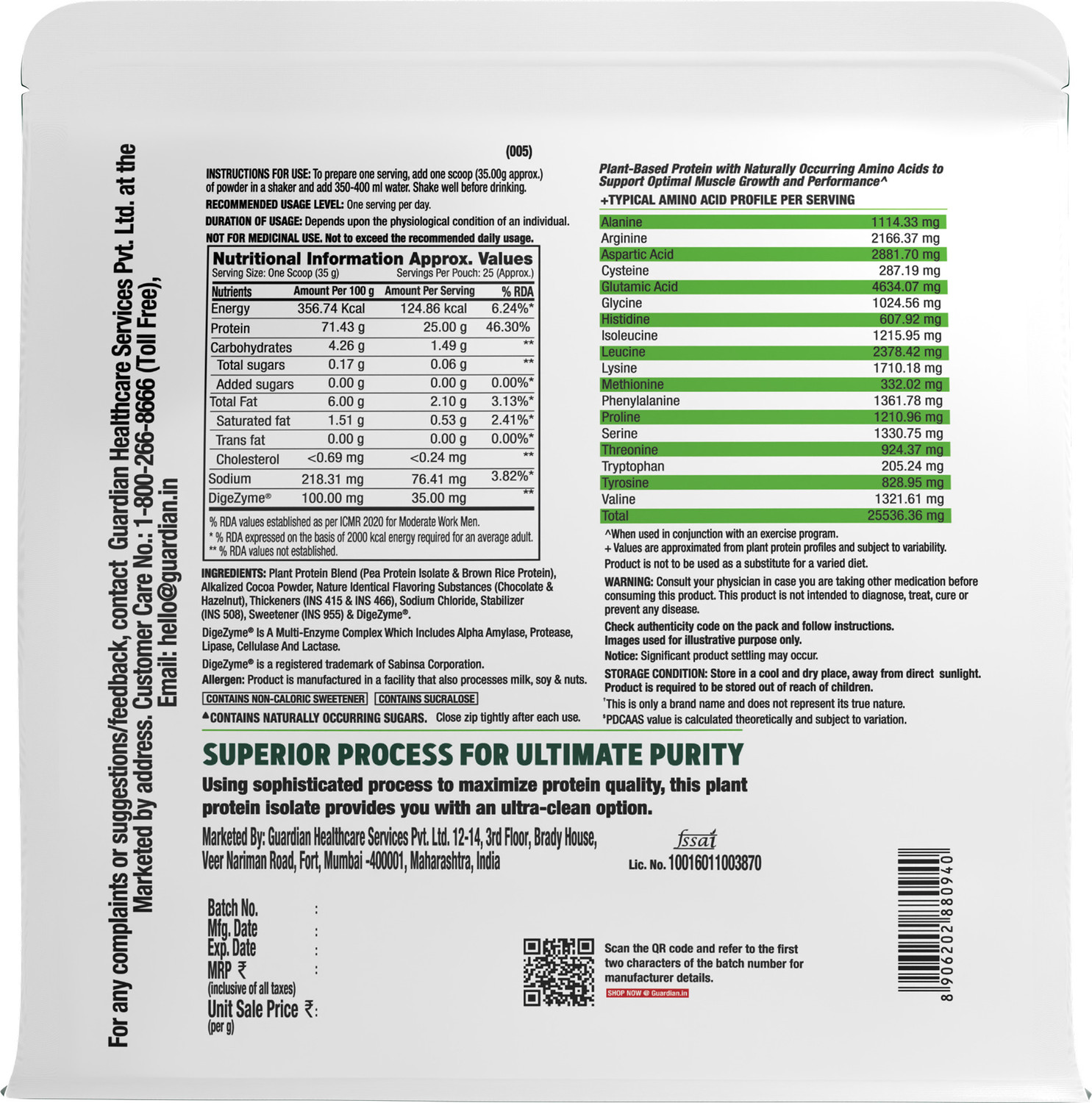 Image of GNC Superfoods Plant Isolate Plant-Based Protein