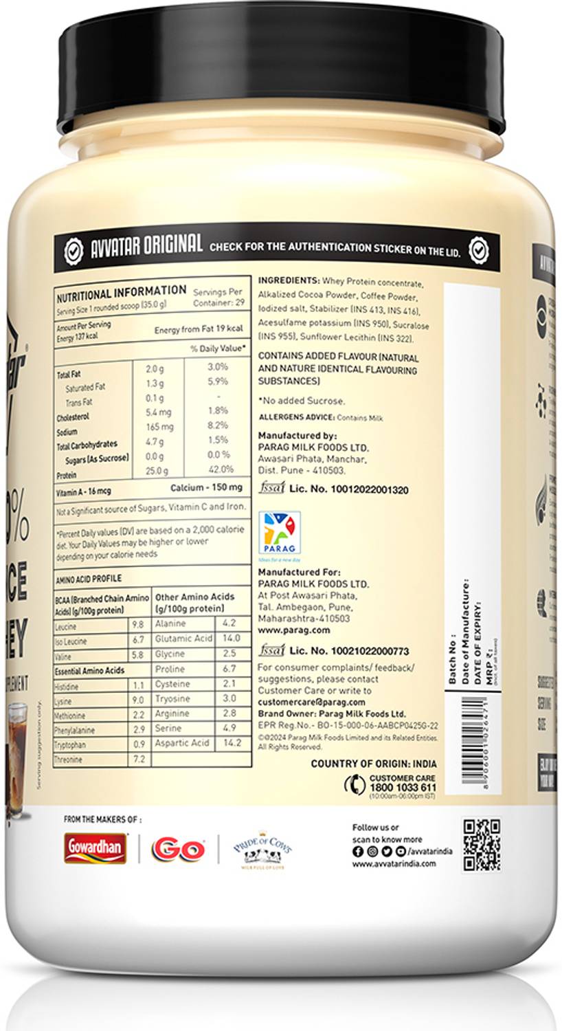 Avvatar 100% Performance Whey Protein 1 kg - Image 2