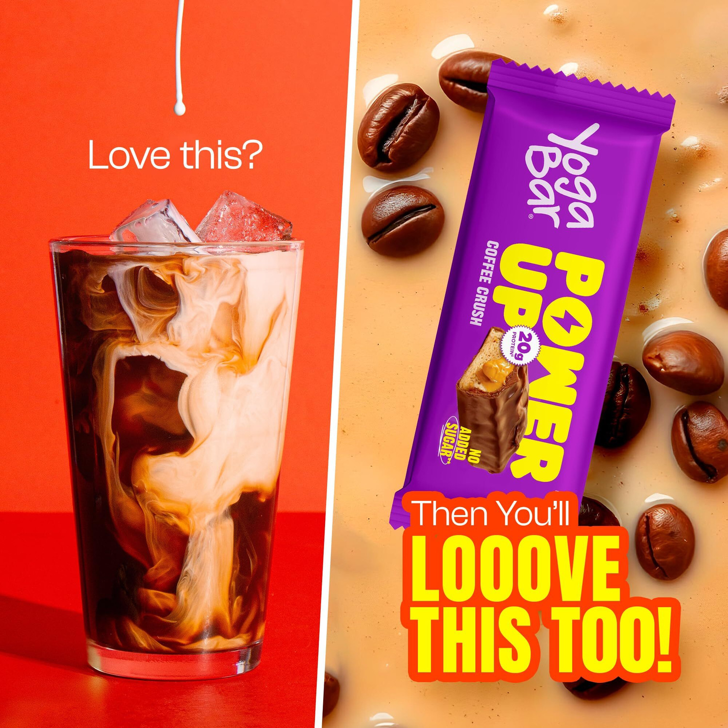 Image of Yogabar Power Up 20g Protein Bar|Coffee Rush|No Added Sugar|Whey Protein, Peanuts & Soy Protein Bars