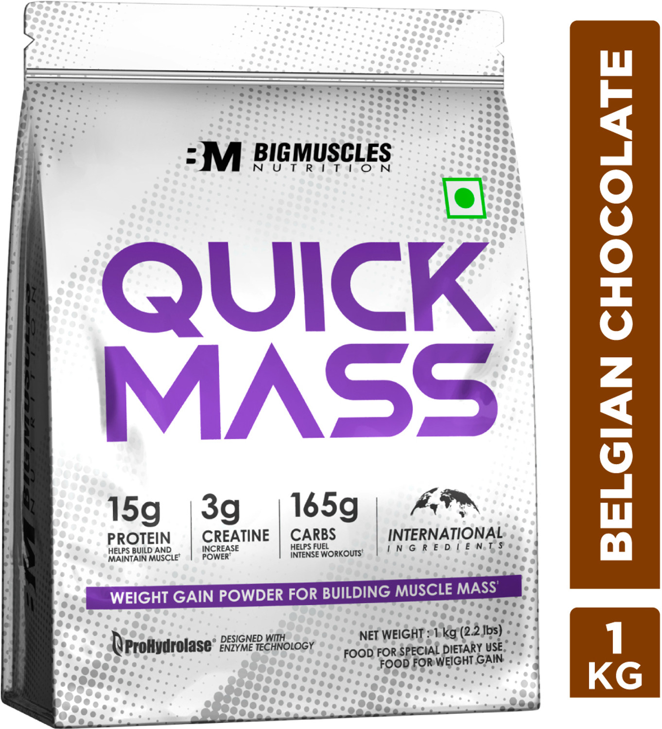 Image of BIGMUSCLES NUTRITION Quick Mass Gainer | With Creatine Monohydrate & Prohydrolase Tech | High Protein Weight Gainers /Mass Gainers