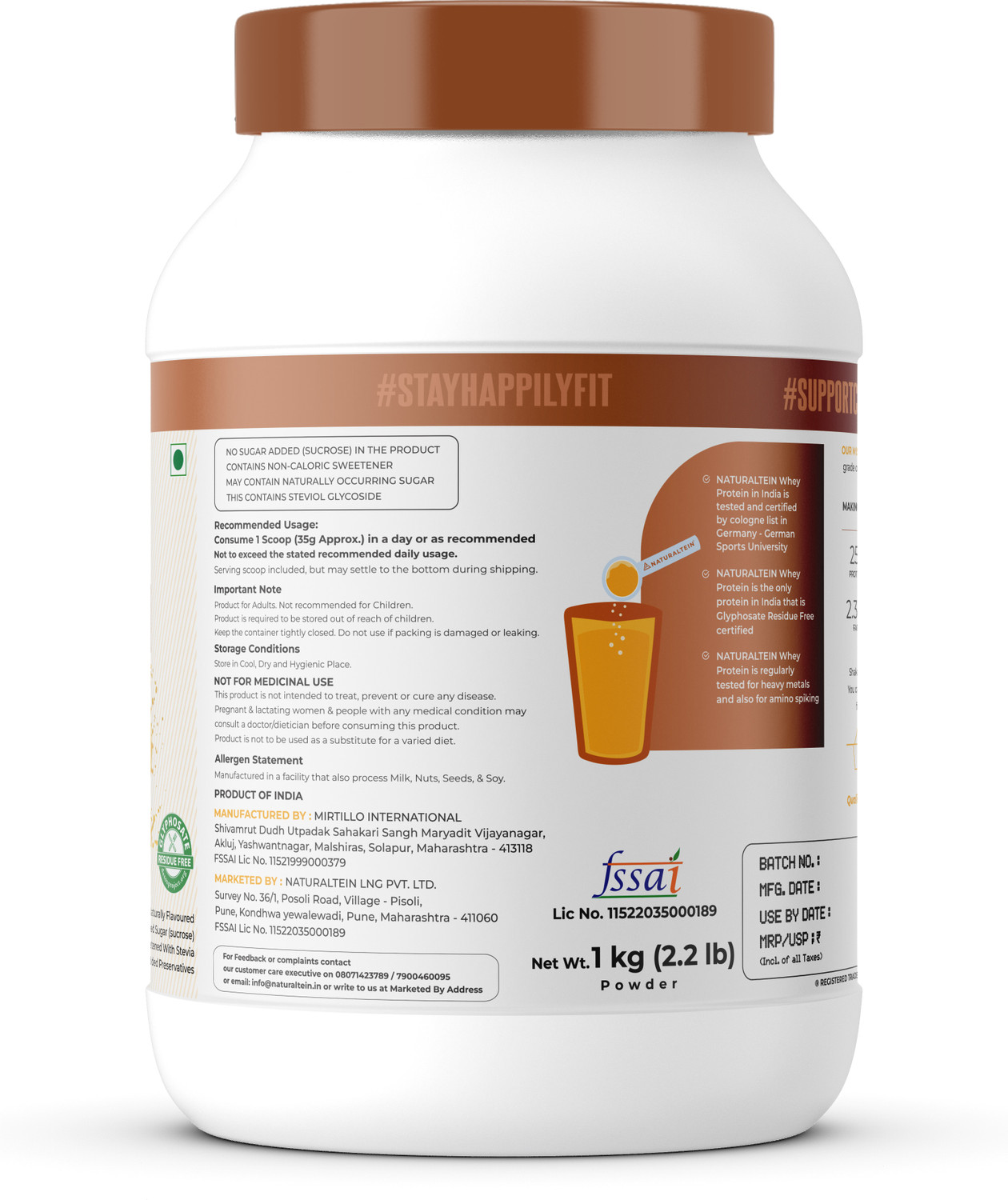 Image of NATURALTEIN Fermented Yeast Protein Powder | 25g Protein Per Scoop | Vegan Plant Protein Plant-Based Protein