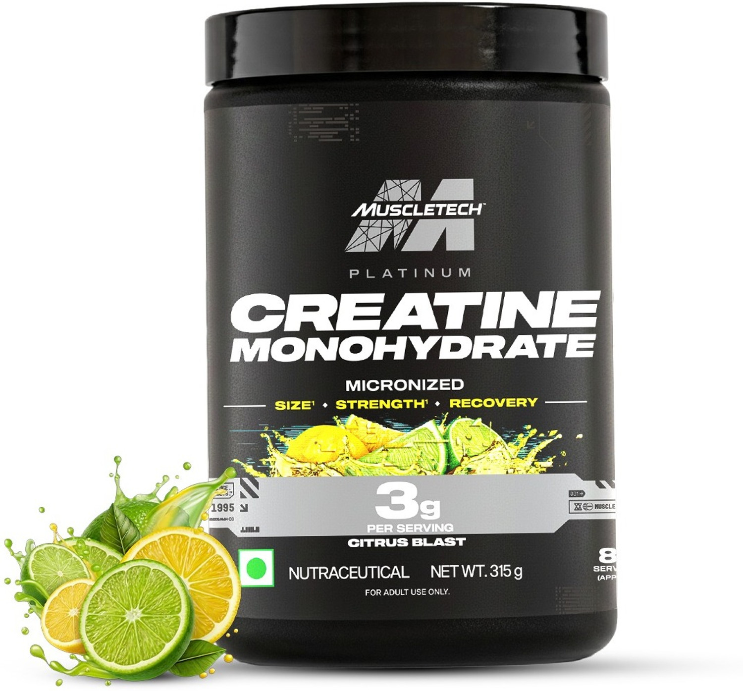Image of Muscletech Platinum Creatine Monohydrate Micronized Powder | 3 g Creatine per Serving Creatine