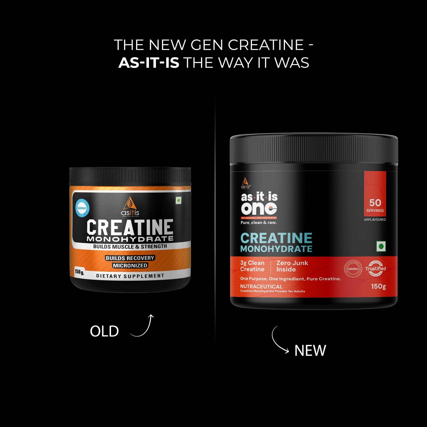 AS-IT-IS Nutrition Creatine Monohydrate 150g - Image 2