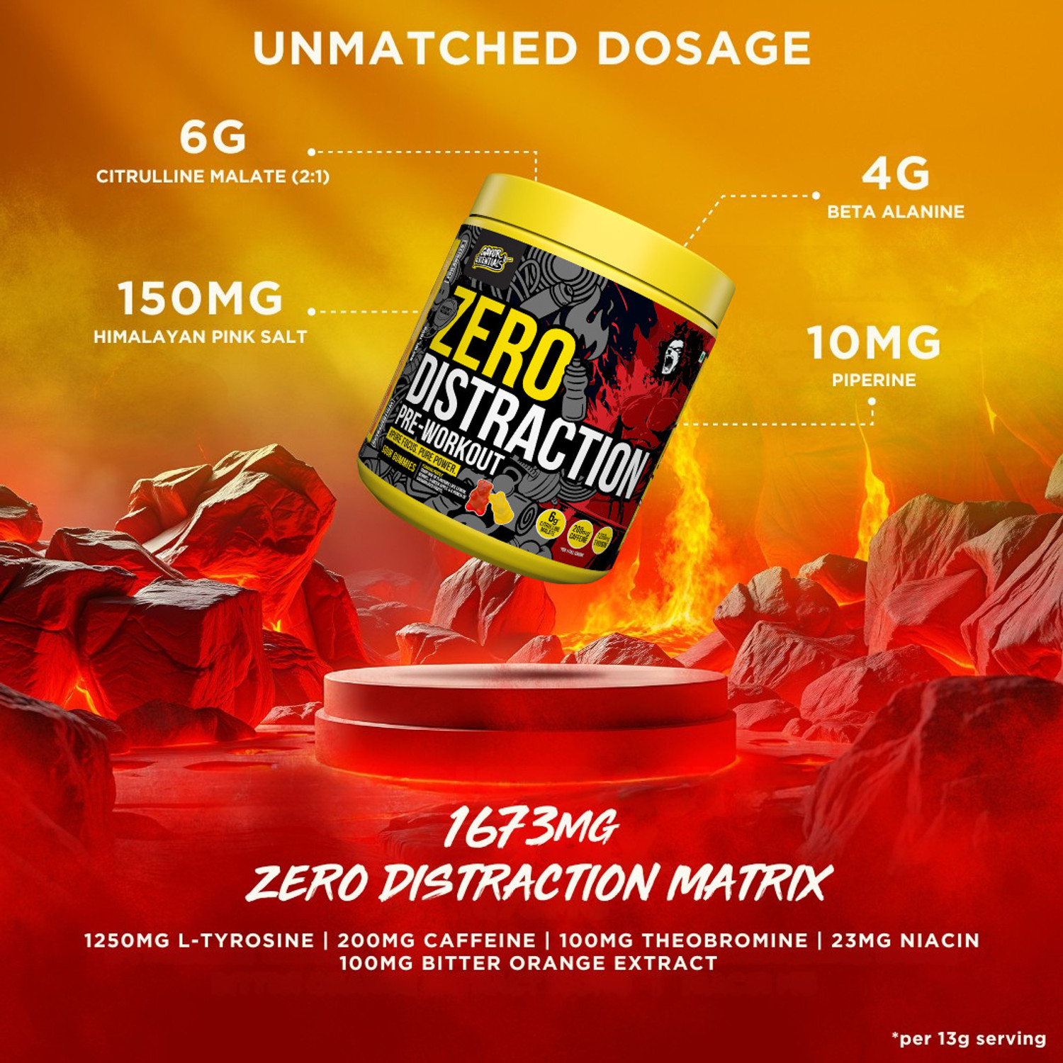 Image of gayor essentials Zero Distraction Pre-Workout for Energy, Strength, Focus & Insane Performance Pre Workout