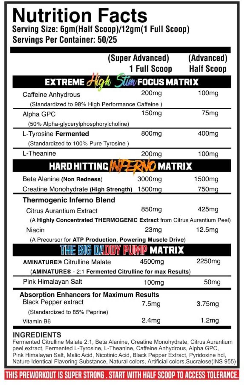 ssn Black Beast The Big Daddy Inferno Pre Workout 4.5g - Image 2
