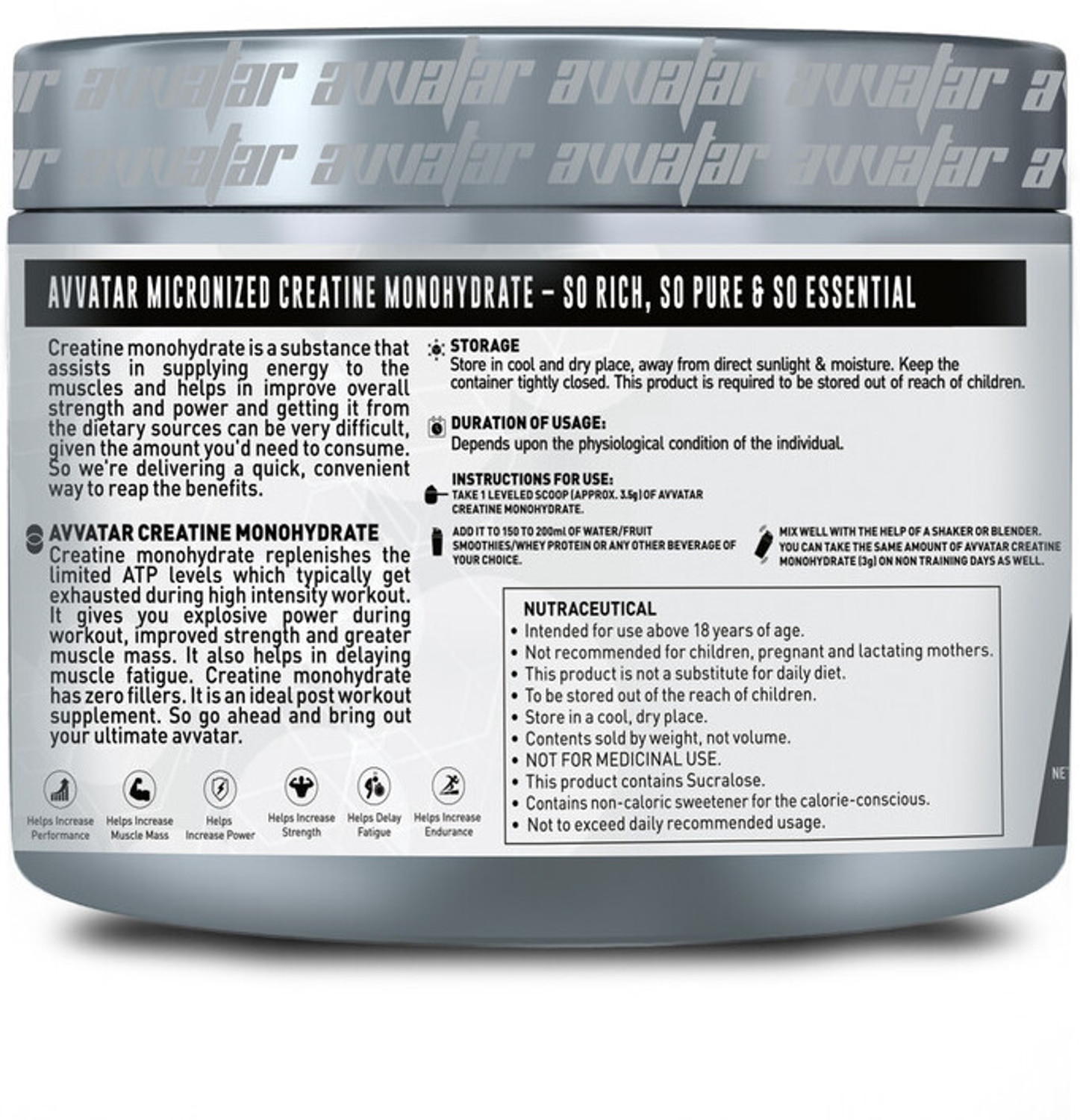 Image of Avvatar Micronised Creatine Monohydrate (Cola) Creatine