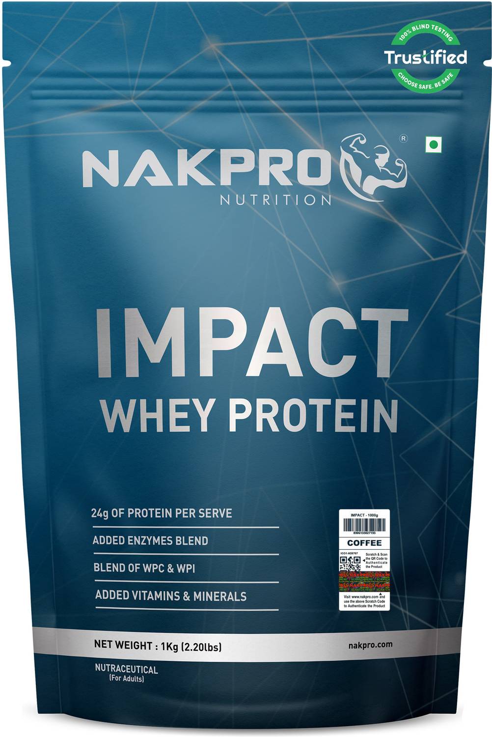 Nakpro Impact Isolate Whey Protein 1 kg - Image 1
