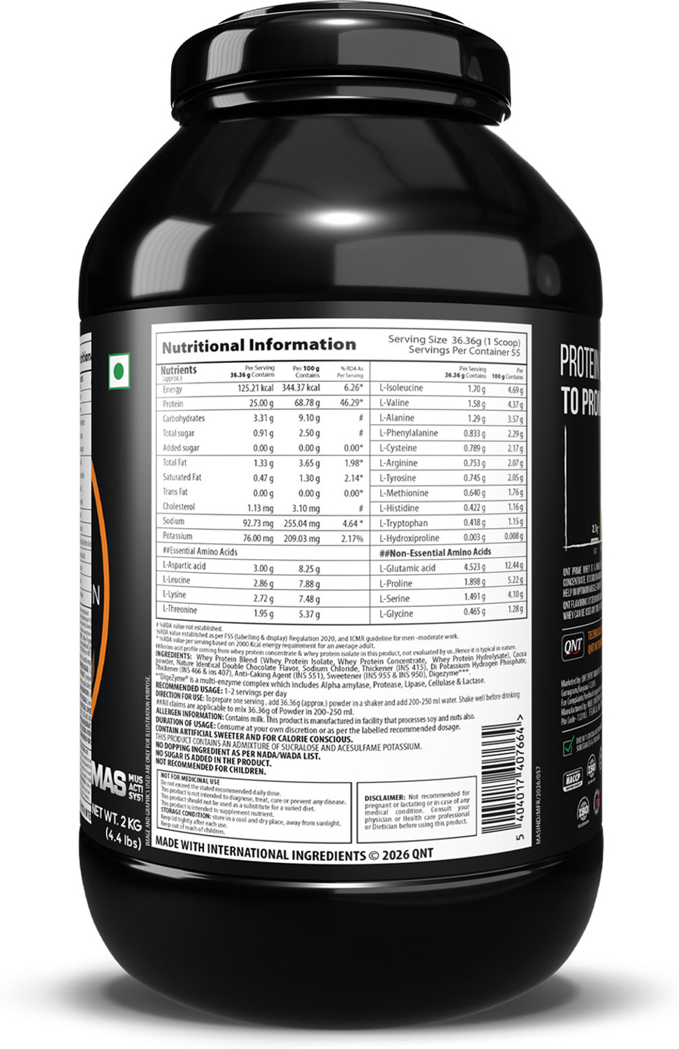 Image of QNT Prime Whey, 100% Whey Protein with whey Isolate Whey Protein