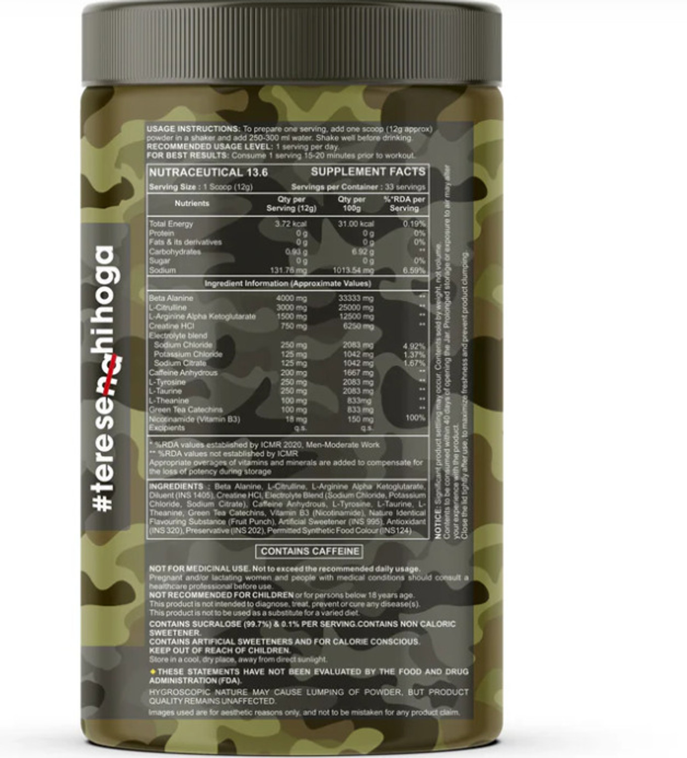 Image of Bigflex Nuke Pre-Workout (FRUIT PUNCH) Creatine