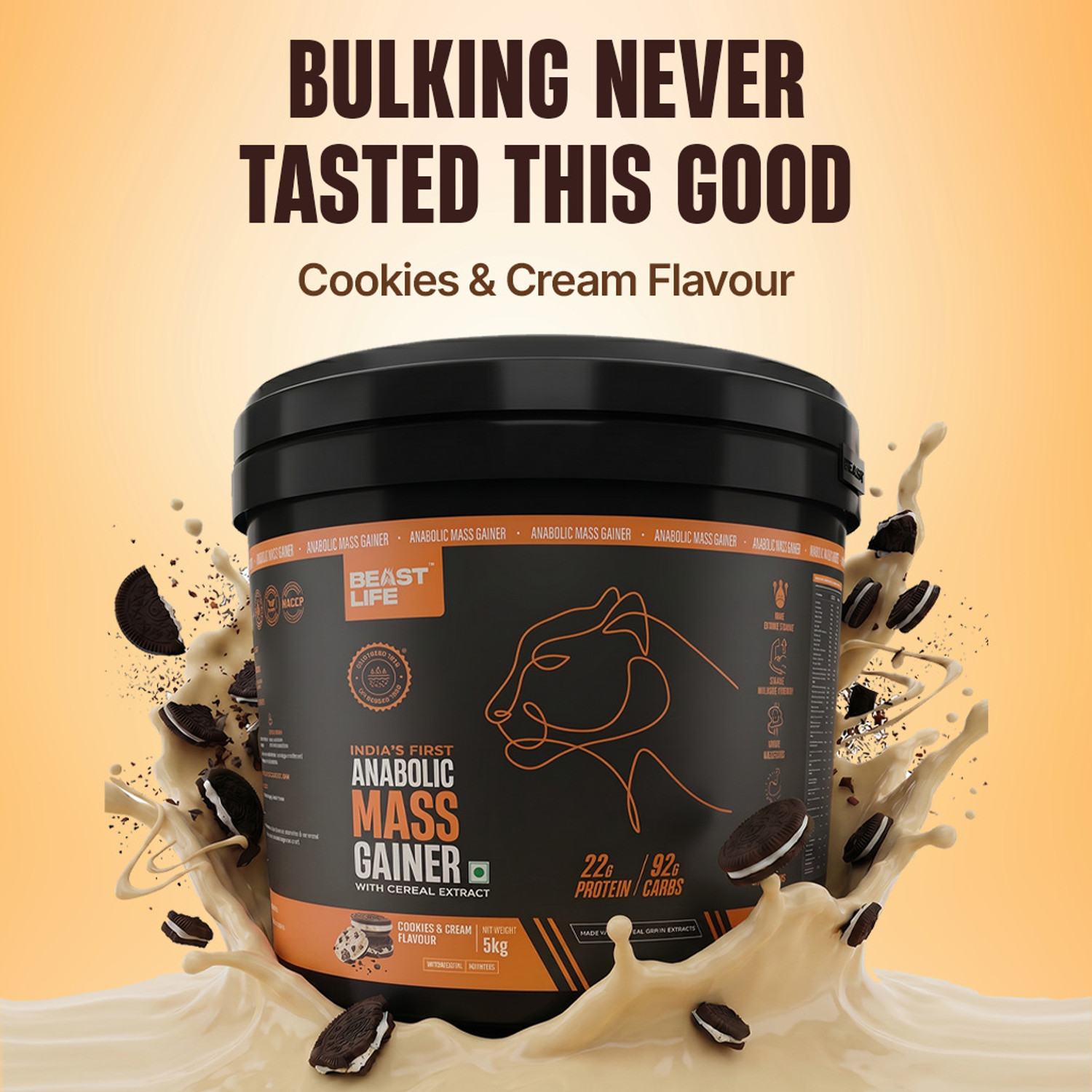 Image of BeastLife High Rich Protein Gainer - No Maltodextrin Weight Gainers /Mass Gainers