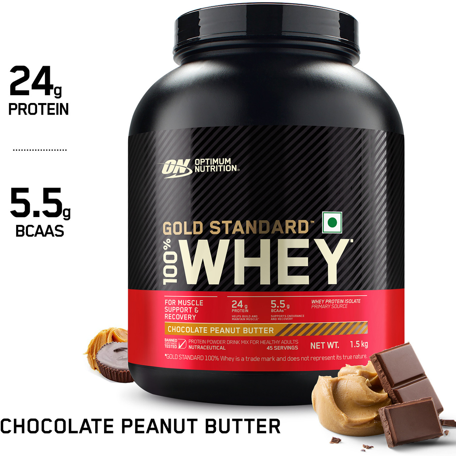 Image of Optimum Nutrition Gold Standard 100% Whey Protein, with Micronised Creatine 125g Whey Protein