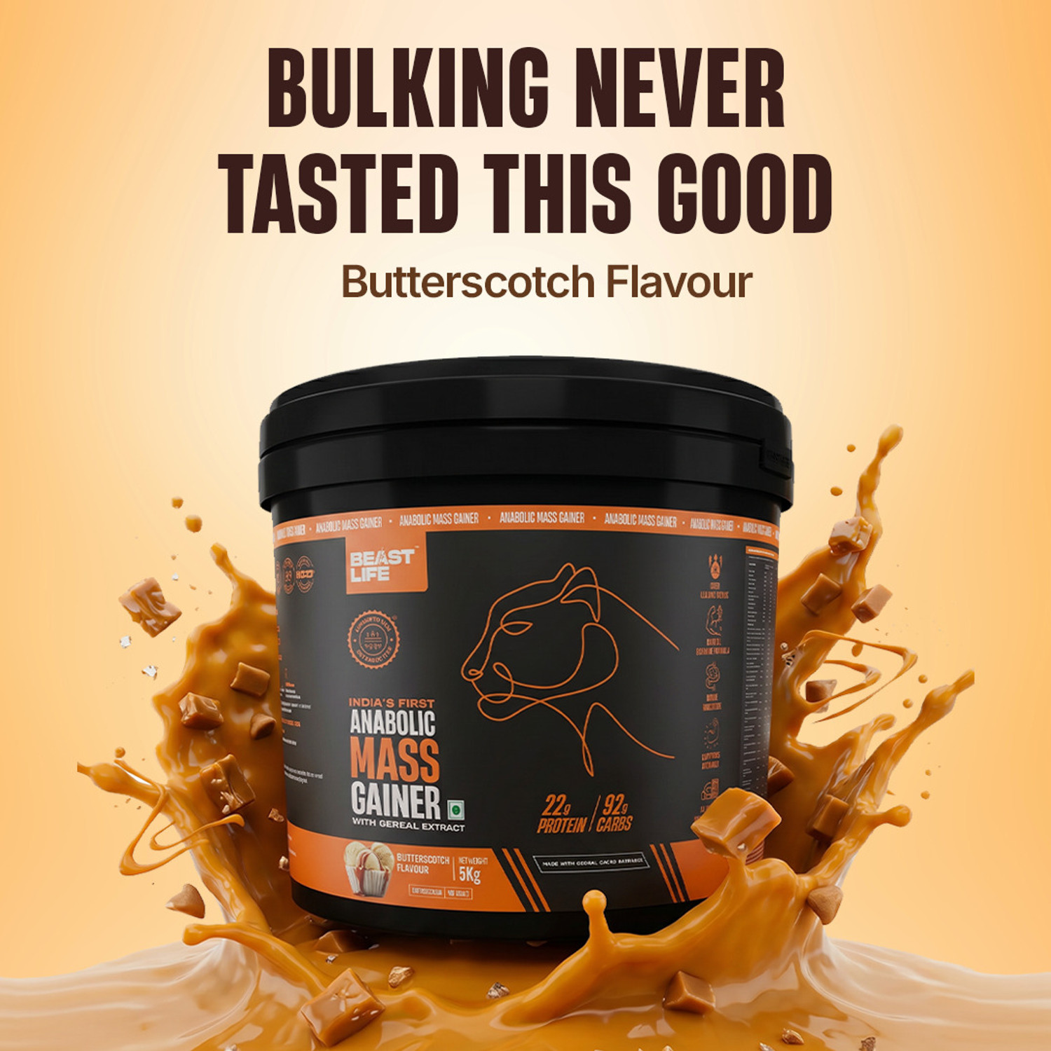 Image of BeastLife High Rich Protein Gainer - No Maltodextrin Weight Gainers /Mass Gainers