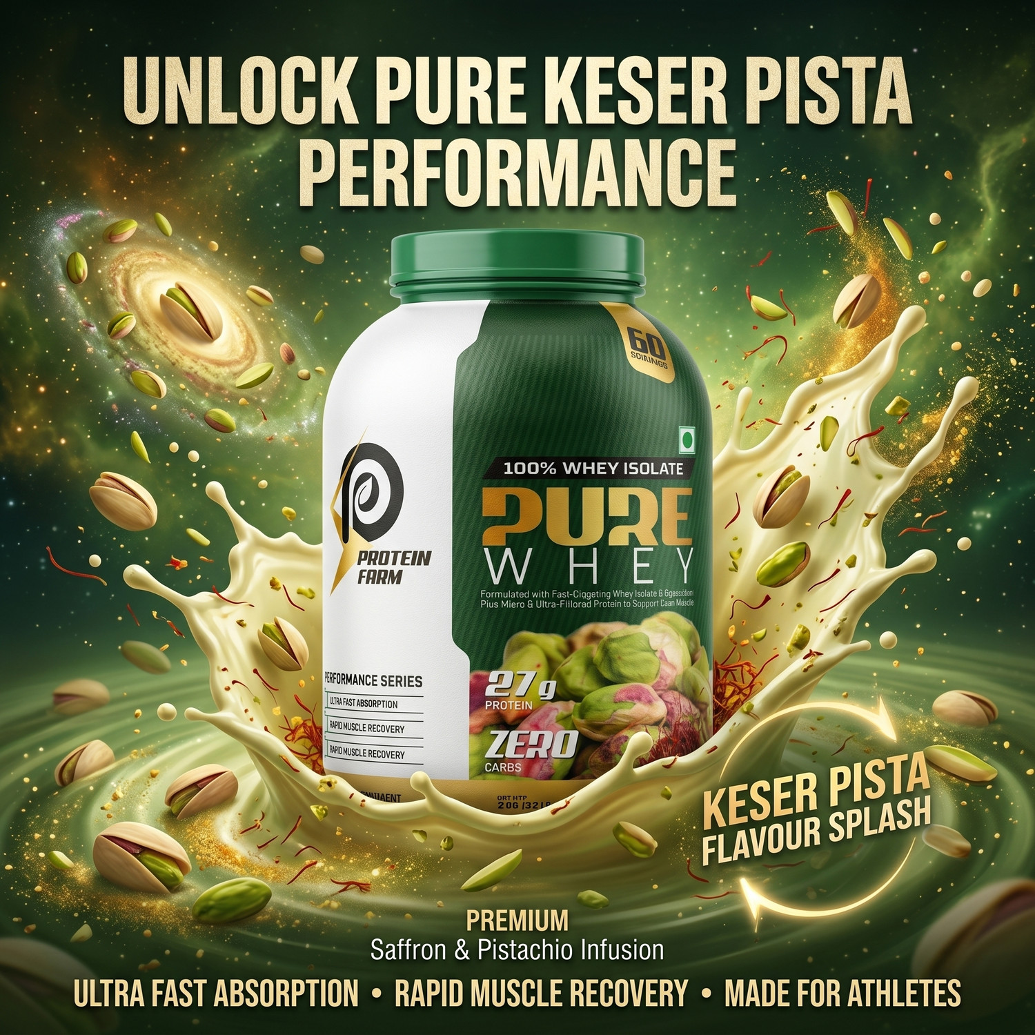 Image of PROTEINFARM PURE WHEY ISOLATE & HYDROLYSED PROTEIN ,0 CARBS,LOW FAT FOR LEAN MUSCLE SUPPORT Whey Protein
