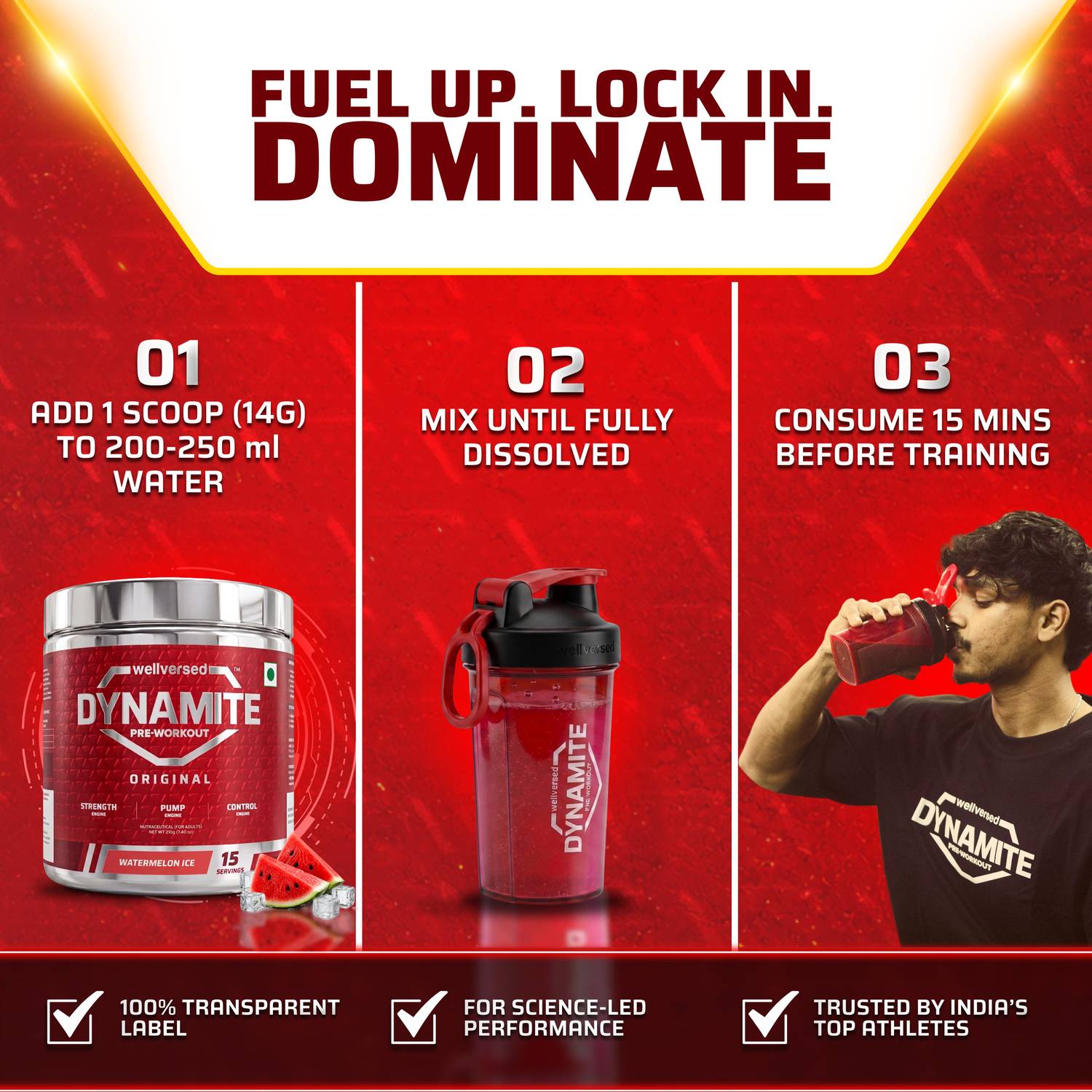 Wellversed Dynamite Pre-Workout for Men 15 servings - Image 4