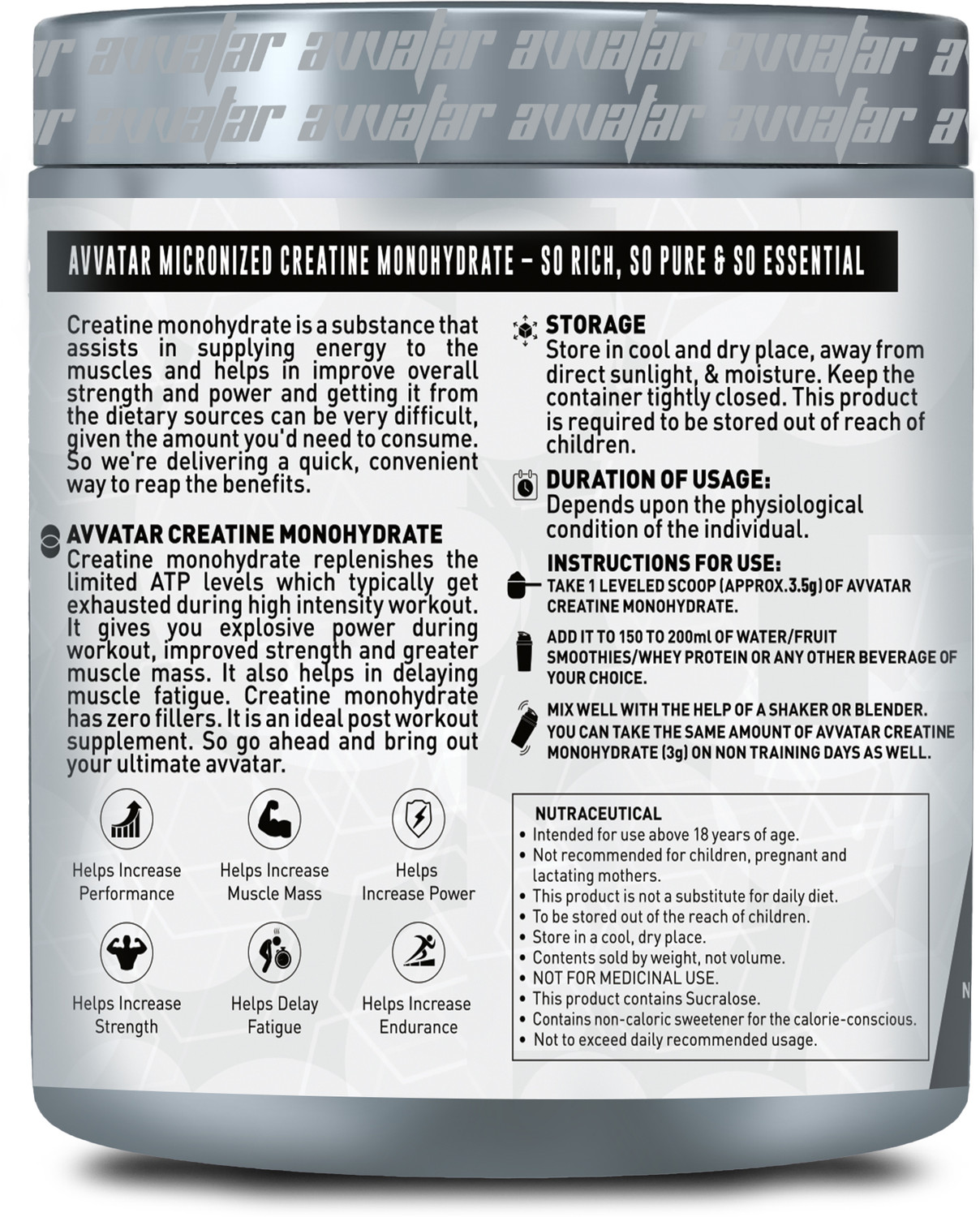 Image of Avvatar Micronised Creatine Monohydrate (Cola) Creatine