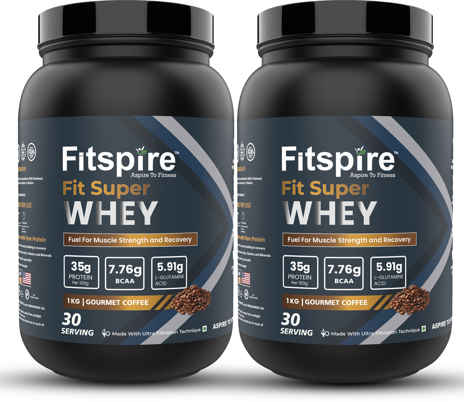 Image of Fitspire Fit Super Protein 100% Authentic & No Adulteration Muscle Growth & Recovery Whey Protein