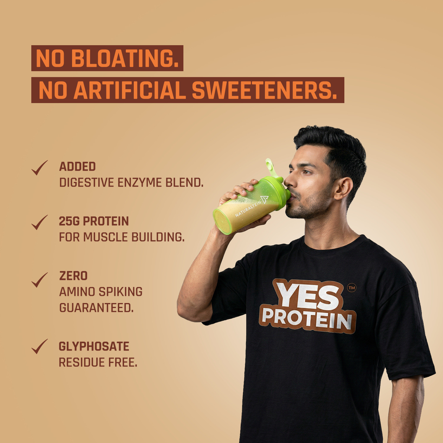 Image of NATURALTEIN Fermented Yeast Protein Powder | 25g Protein Per Scoop | Vegan Plant Protein Plant-Based Protein