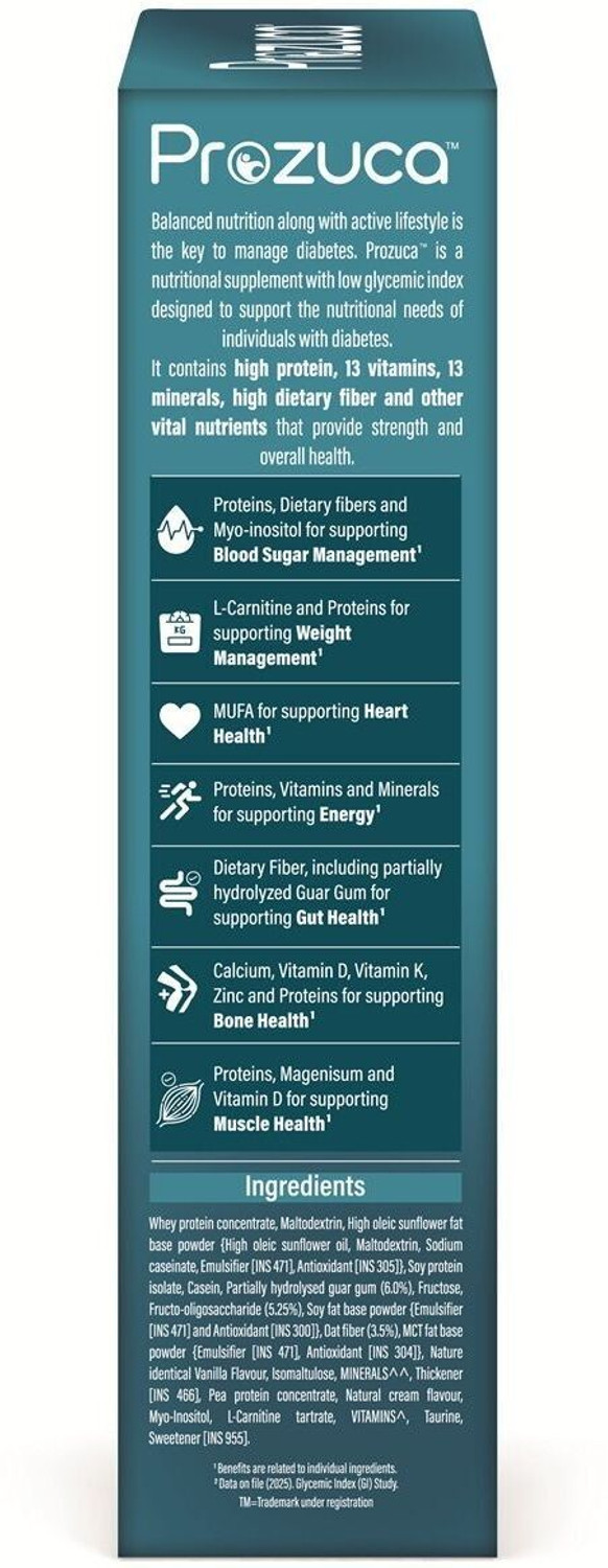 Image of Prozuca Nutrition Supplement to support Diabetes Management - By Torrent Pharma Protein Shake