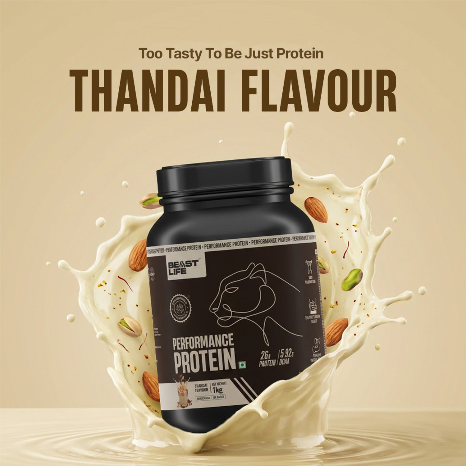 Image of BeastLife Performance Protein Powder | 25g Protein | Muscle Growth- Yeast Protein Yeast Protein