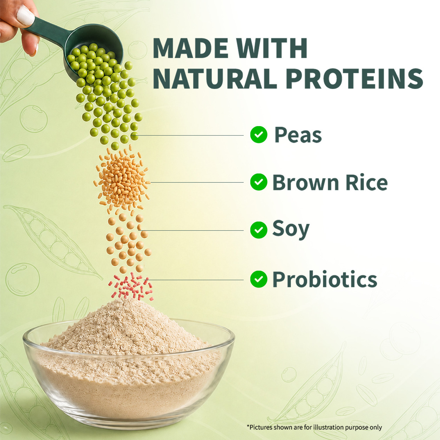 Image of Good Monk Plant Protein Mix | Adds 5 g protein per roti | Highest BCAA per serving Plant-Based Protein