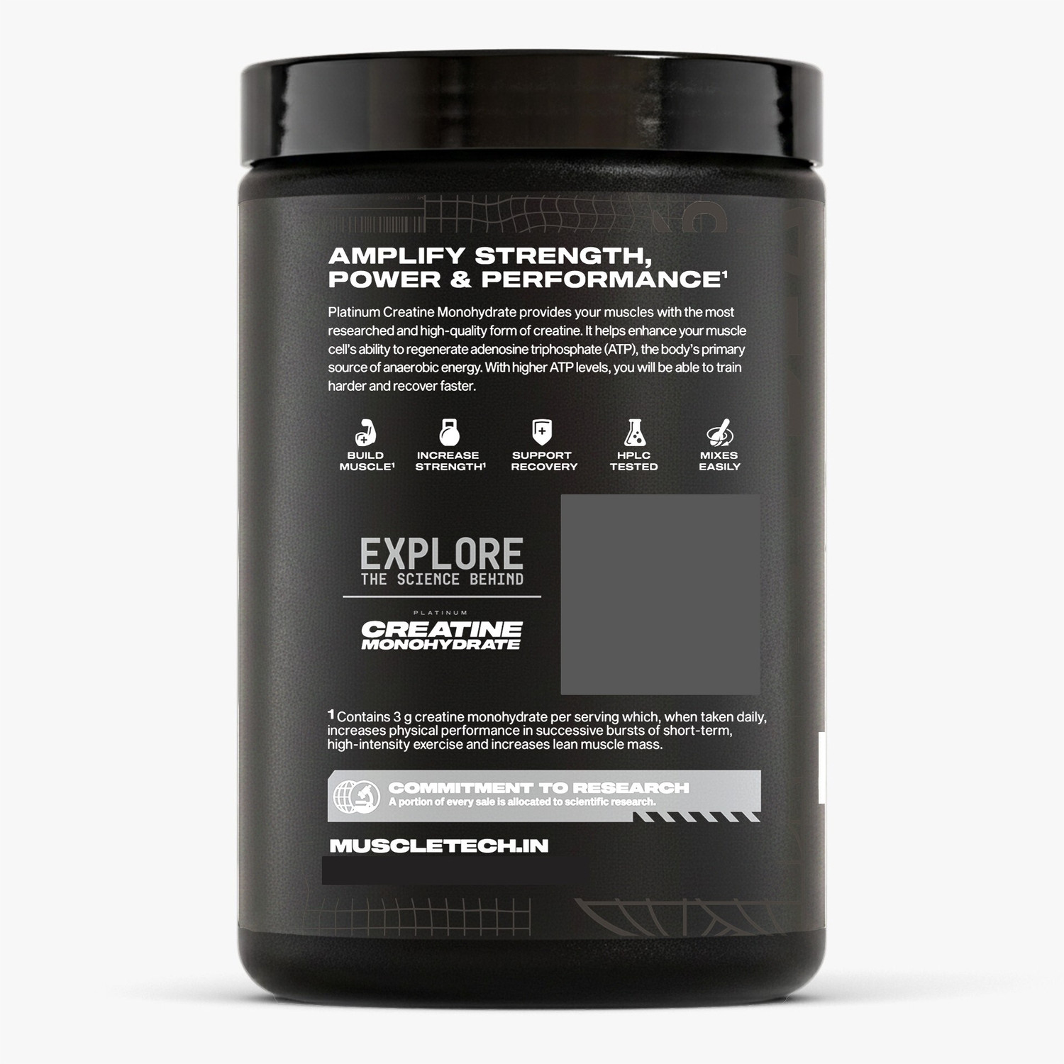 Image of Muscletech Platinum Creatine Monohydrate Micronized Powder | 3 g Creatine per Serving Creatine