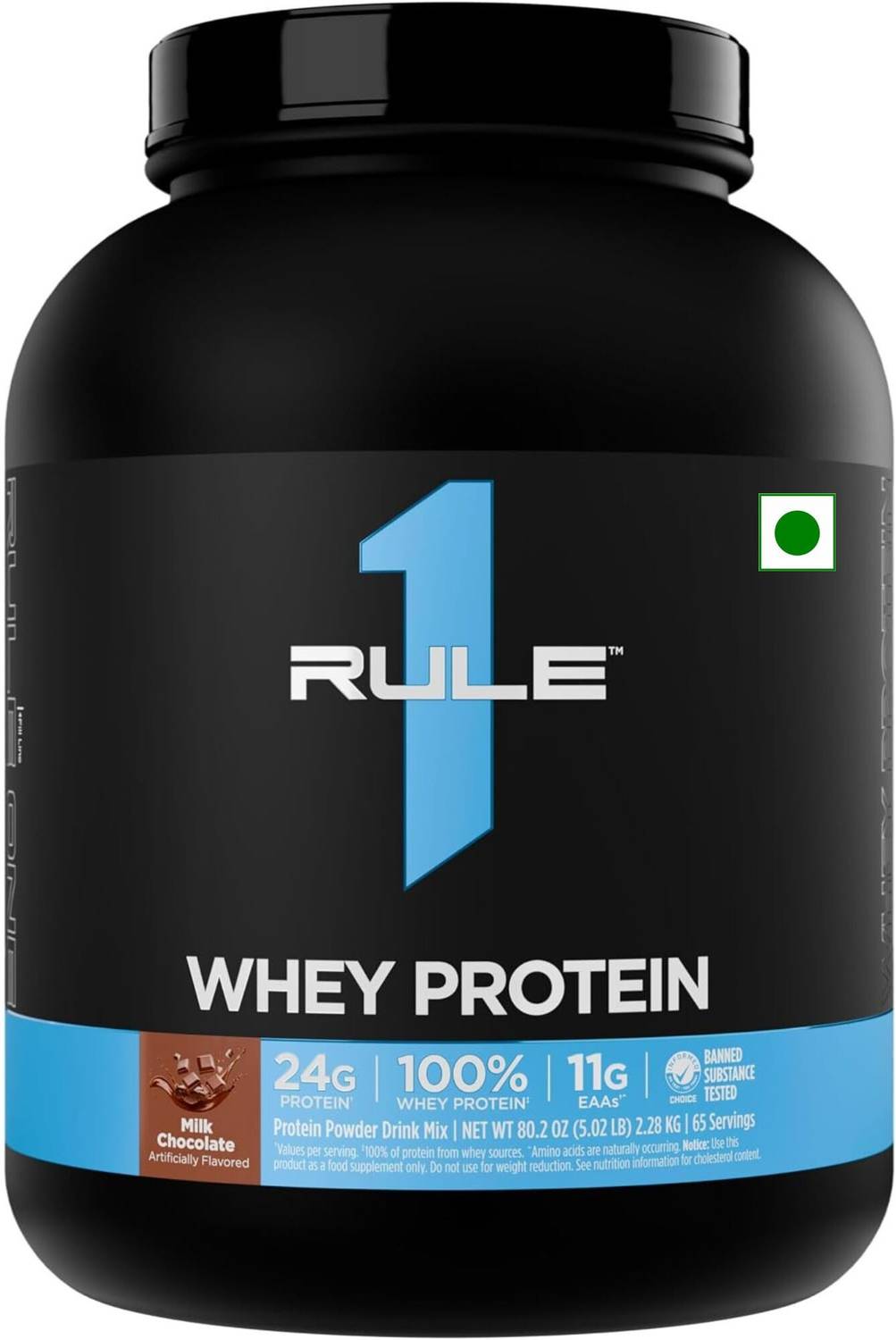 Rule 1 Whey Protein Milk Chocolate 24g 65 Servings - Image 1