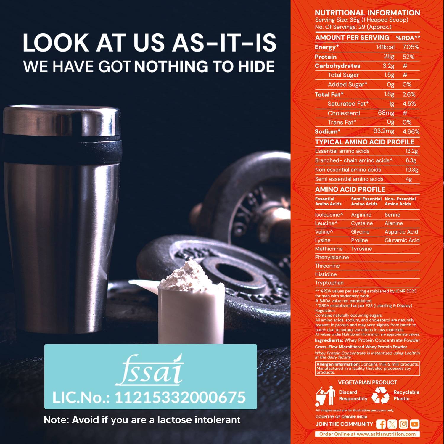 AS-IT-IS Nutrition ONE Whey Protein 1 kg - Image 3