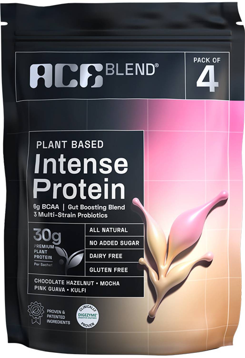Ace Blend INTENSE, 30G A-Grade Vegan Plant Protein Powder for Men & Women Protein Blends