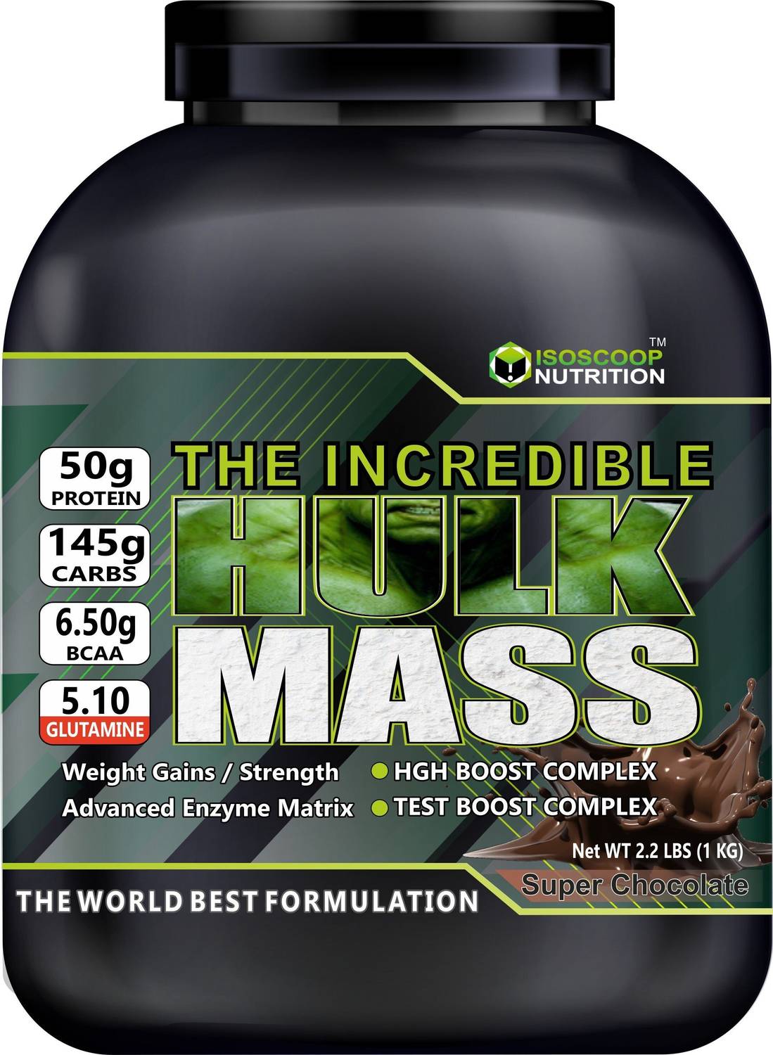 isoscoop nutrition hulk mass 1kg Weight Gainers/Mass Gainers