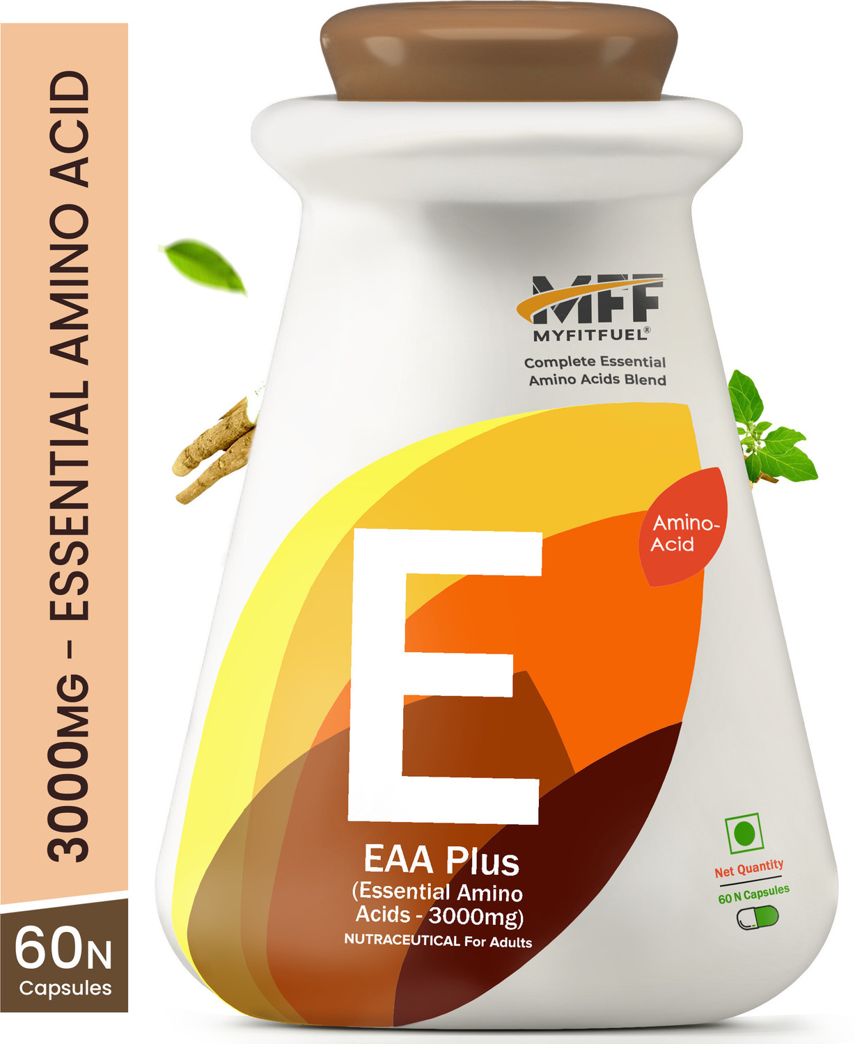Image of MyFitFuel EAA Plus (Essential Amino Acids) 60 Capsule, 3000mg EAA (Essential Amino Acids)